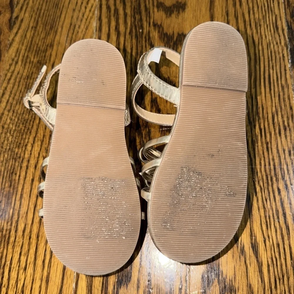 Janie & Jack Gold Kids Sandals 8T